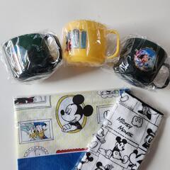 ☆15周年ディズニー柄あり☆ コップ3個 ハンカチ レジャーシート