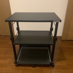 【美品】バウヒュッテ　昇降式プリンタ台　BHS-600P-BK