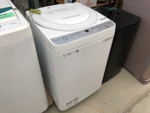 2018年製 SHARP 7.0kg 洗濯機 ES-GE7B-W