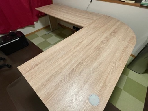 LOWYA ロウヤ 机 L字型デスク フタ付きコード通し ポーランド製