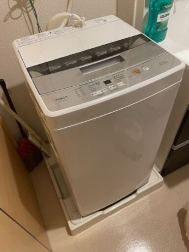 【取引決定】洗濯機　2018年製AQUA　AQW－SH45G（w）4.5kg