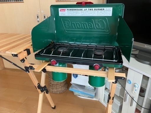 ハイランダー　キッチンテーブル　ツーバーナーセット