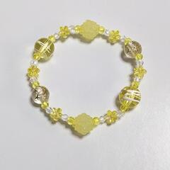 ビーズブレスレット(和風黄色)の画像