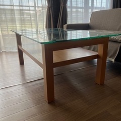 ニトリ　ガラステーブルの画像