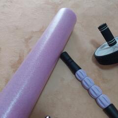 ダイエットグッズセット ポール 腹筋ローラー コロコロの画像