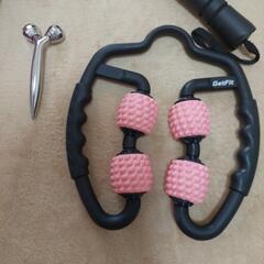 ダイエットグッズセット ポール 腹筋ローラー コロコロの画像