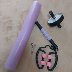 ダイエットグッズセット ポール 腹筋ローラー コロコロ