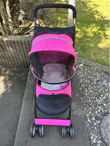 値下(美品)おでかけカートFit ピンク