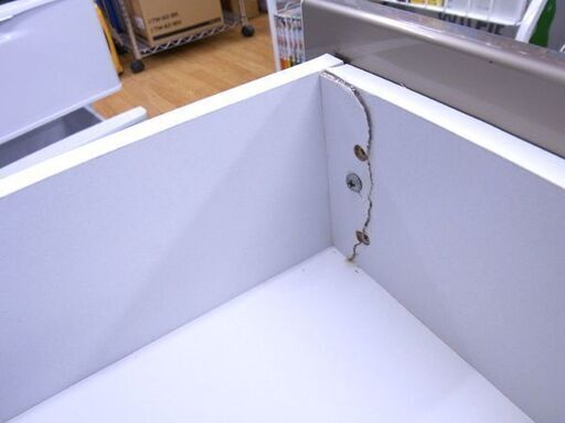 現状特価品！レンジボード 幅120×奥50×高200cm ソフトクローズ セパレート キッチンボード 食器棚 白エナメル ホワイト 西