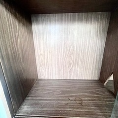 レトロ タンス 棚 6段 ラック 収納棚 ガラス扉棚分離可能の画像