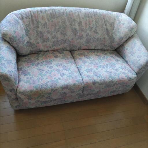 花柄布ソファー