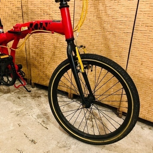 【売約済み】　折りたたみ自転車　赤　レッド　ギア付き　変速　折り畳み　自転車　検　WACHSEN(ヴァクセン) Schnell BA-