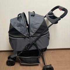ペットカート／3輪／折り畳み・取り外し可／20kgまで／レインカ...