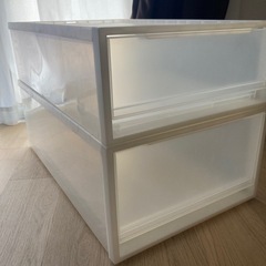無印良品収納ケース×２つ＋ポリスチレン仕切り板の画像