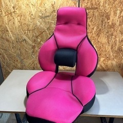 プライムダイレクト 腰楽 ストレッチ座椅子 グイッス ピンク/ ブラック リクライニング座椅子 取説 箱入 中古美品 ③の画像