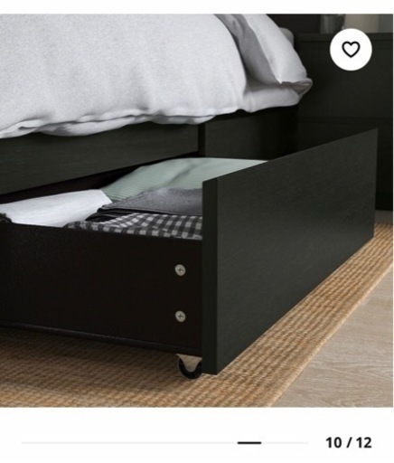 IKEA ダブルベッド　収納付き