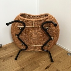 IKEA イケア　スツール　ラタンの画像