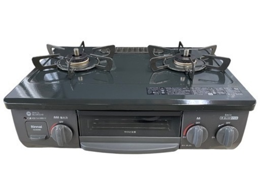 NO.755【2022年製】Rinnai グリル付きガステーブル KG35NBKL LPガス用
