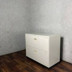 ???WY4/99 コクヨ KOKUYO ビジネスウォール 2段 保管庫 書庫 書類 収納 鍵無し アンティーク ヴィンテージ キャビネット ★直接引き取り歓迎???