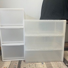 6個　収納　ケース　無印良品　引き出し　無料　0円　お譲りします。の画像