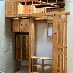 木製ロフトベッド