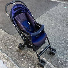 ベビーカー　アップリカ　aprica LUXUNA ラクーナ　青色　紫色の画像