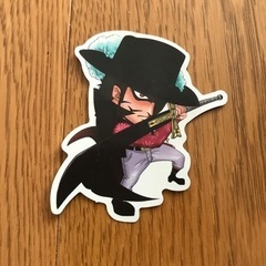 ワンピース　ジュラキュール　ミホークのステッカー