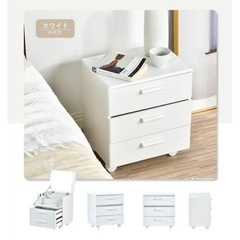 ホワイト ミニドレッサーの画像