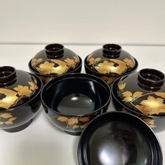 お椀　蓋付き５個セット(箱付き)の画像