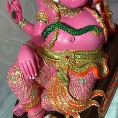 ピンクガネーシャ像　大　3倍速で願いが叶う　7月本場タイで購入の画像