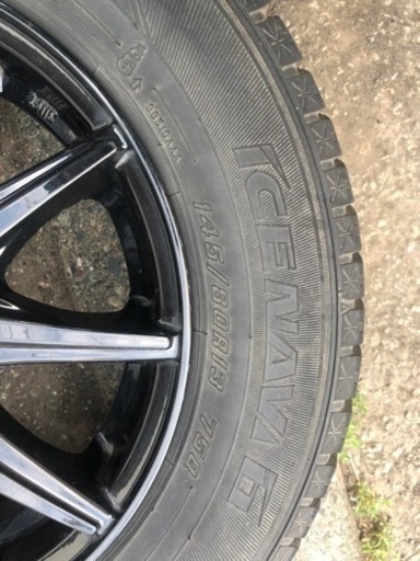 値下げ❗️軽自動車用　BADX DOS ブラックアルミ JWL-T 4本セット145/80r13