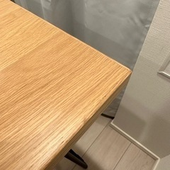 「取引中」無印良品／折りたたみテーブル・幅１２０ｃｍ・オーク材    幅１２０×奥行７０×高さ７２ｃｍの画像