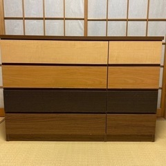 (7/26水曜日までに引き取れる方限定‼️)カラフルな木目調収納タンス