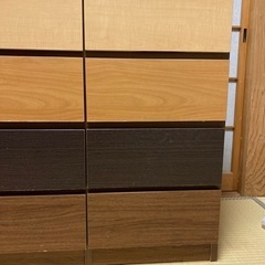 (7/26水曜日までに引き取れる方限定‼️)カラフルな木目調収納タンスの画像