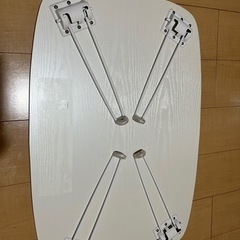 折り畳みローテーブル　ホワイトの画像