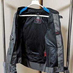 【超美品】 コミネ ハーフメッシュジャケット JK-146 オリーブカラー 2XL バイク ライダースジャケットの画像