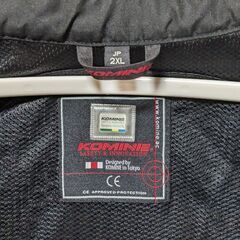【超美品】 コミネ ハーフメッシュジャケット JK-146 オリーブカラー 2XL バイク ライダースジャケットの画像