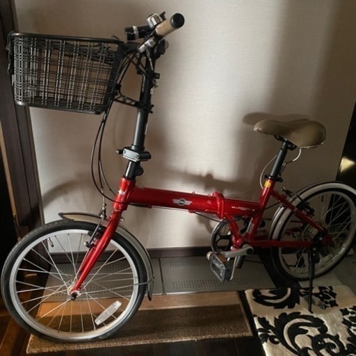 MINI 折りたたみ自転車　赤　7段変速