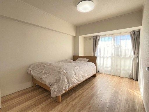 【値下げ】【美品】ナチュラルウッド色 セミダブルベッド（フレーム＋マット）