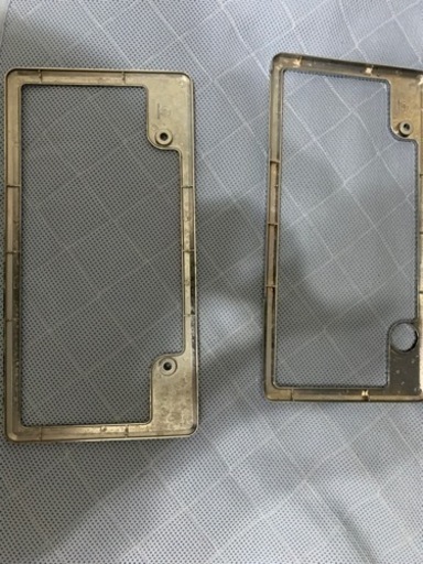 ナンバーフレーム　ステンレス前後セット