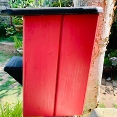 ハンドメイド　シジュウカラの小屋　ハリネズミ柄の画像