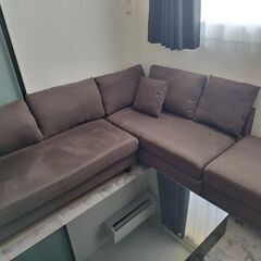 【7/30(日)引取限定】L字ソファお売りしますの画像