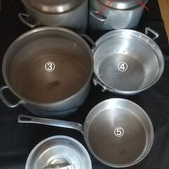 個別購入可　鍋4種　寸胴　半寸胴　片手浅型鍋　円付鍋 フタ6種7...