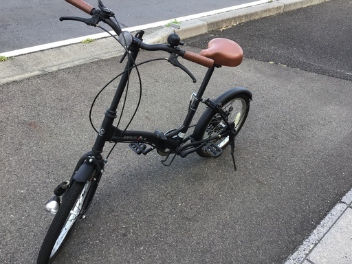 折りたたみ黒色20インチ整備済　中古自転車