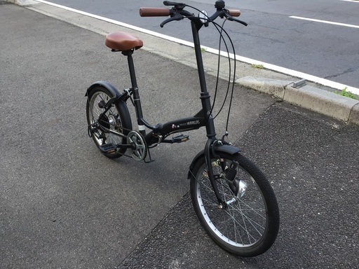 折りたたみ黒色20インチ整備済　中古自転車