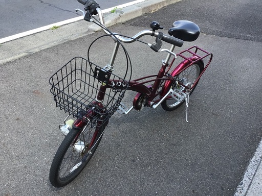 20インチ.変速.オートライト.前カゴ付き整備済中古自転車