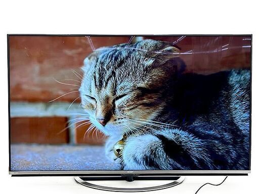 北海道 千歳市/恵庭市 近郊配送可能 SHARP シャープ AQUOS 60型 4K液晶テレビ LC-60US45 無線LAN対応/YouTube 外付HDD録画対応 2017年製 リモコン付き