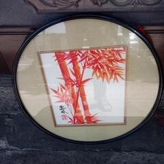 色紙額　円形額　外径約４５cm