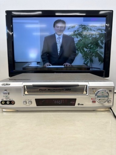 希少 SANYO サンヨー ビデオテープレコーダー リモコン付 ビデオデッキ Hi-Fi VZ-H31G 時短ビデオ 500倍速 高速巻き戻し 動作品