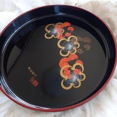 丸型お盆　35センチ　美術漆器